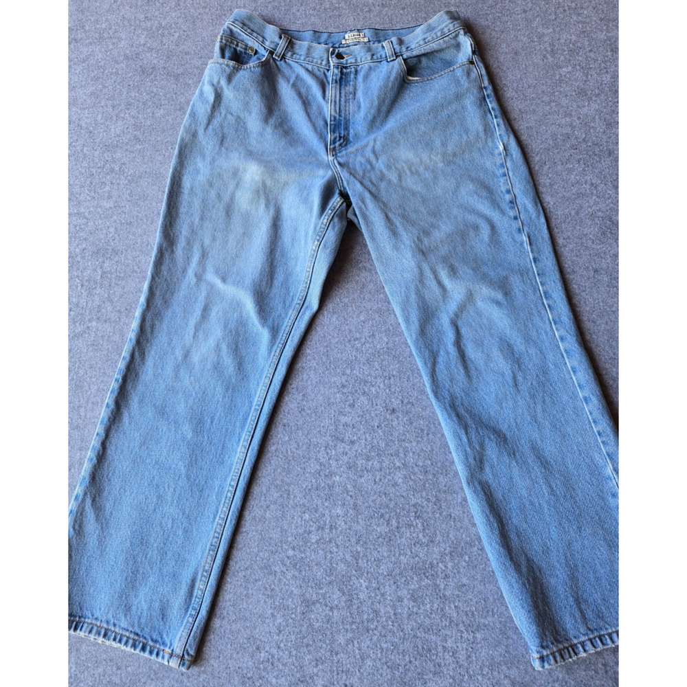 LL Bean Women's Original Fit Blue Jeans Size 18 Regular 35x28 100% Cotton